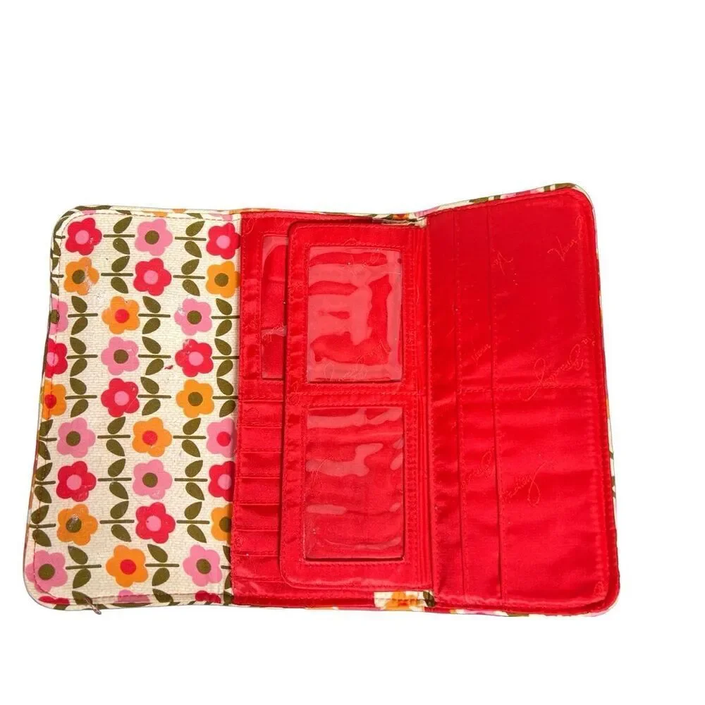 Vera Bradley Folkloric Floral Trifold Wallet